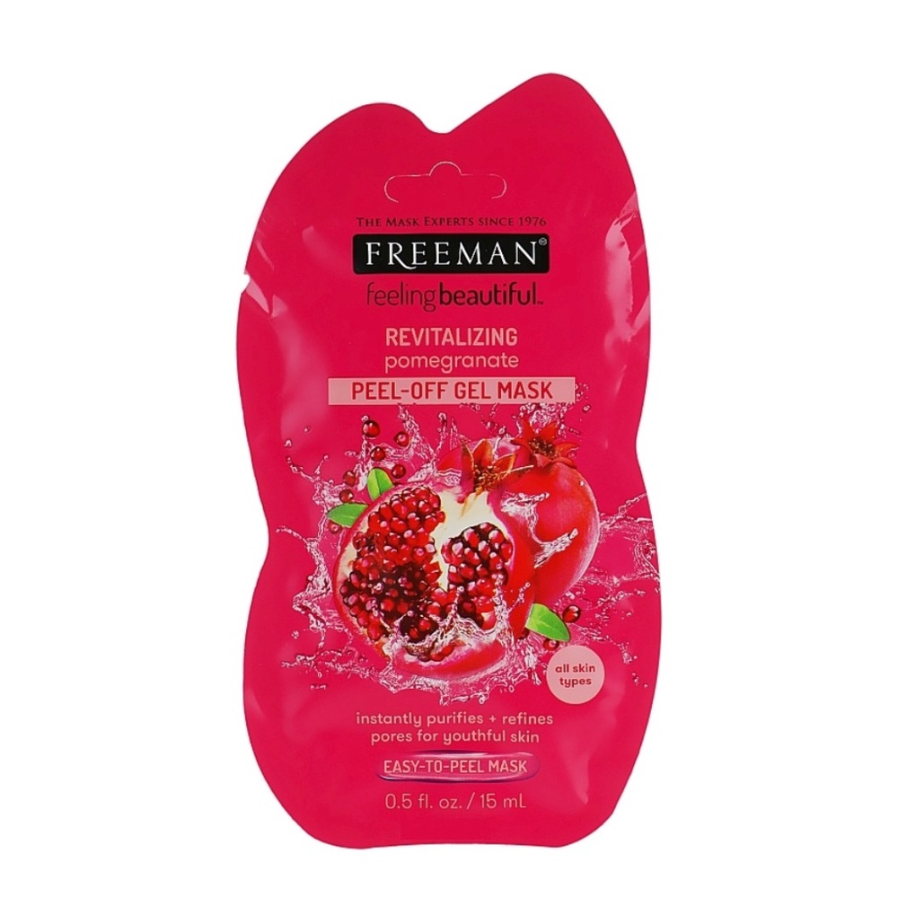 4/$20Freeman Feeling Beautiful Revitalizing Pomegranate peel-off Gel Facial Mask